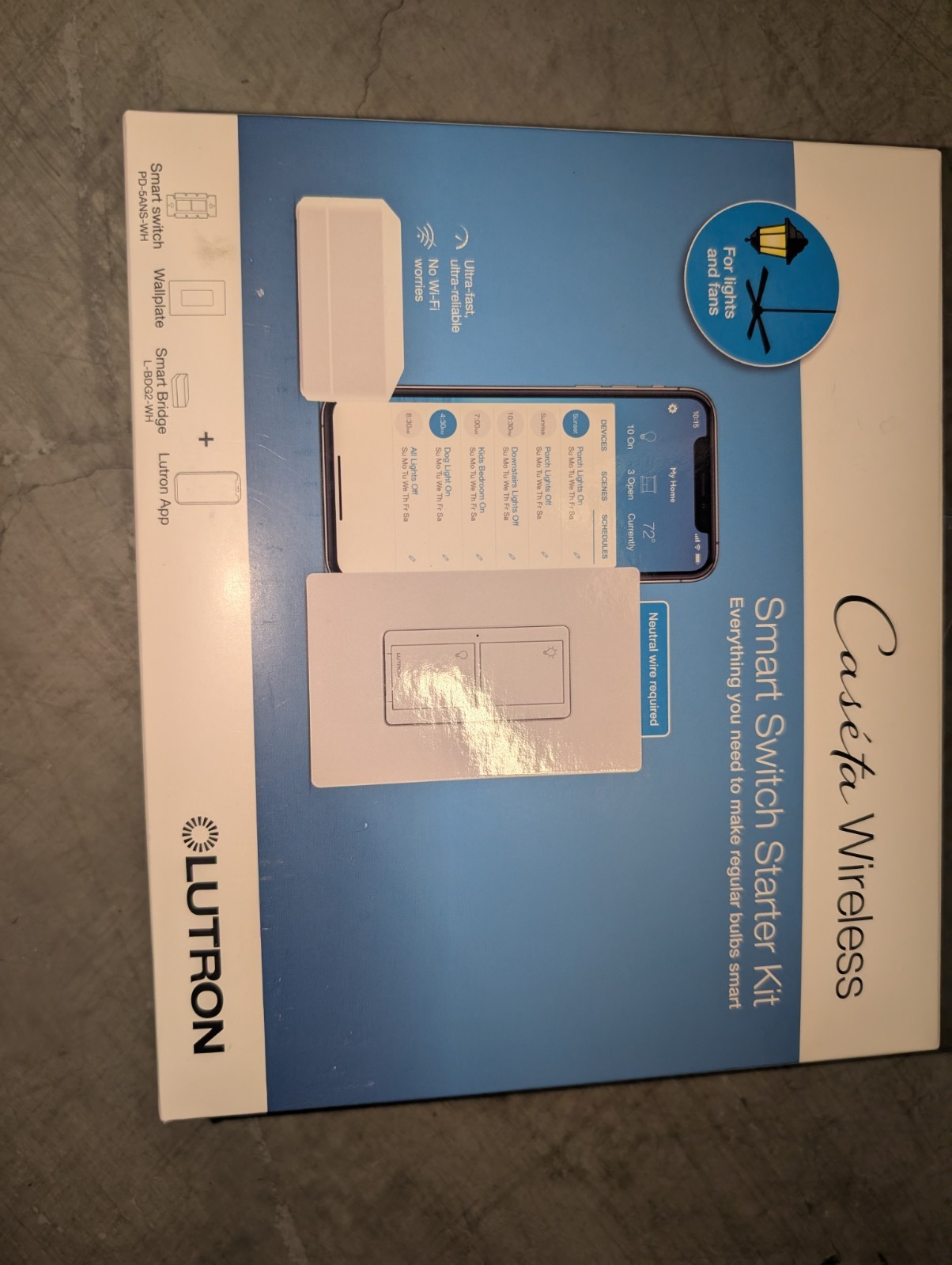 Lutron P-BDG-PKG1WS Caseta Wireless Smart Switch Starter Kit Neutral Wire Requir gallery