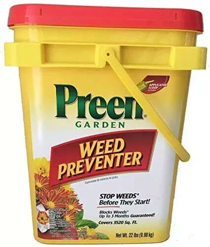 Preen Garden Weed Preventer Blocks Weeds up to 3 Months (22 LBS, 3520 Sq. Ft.) gallery
