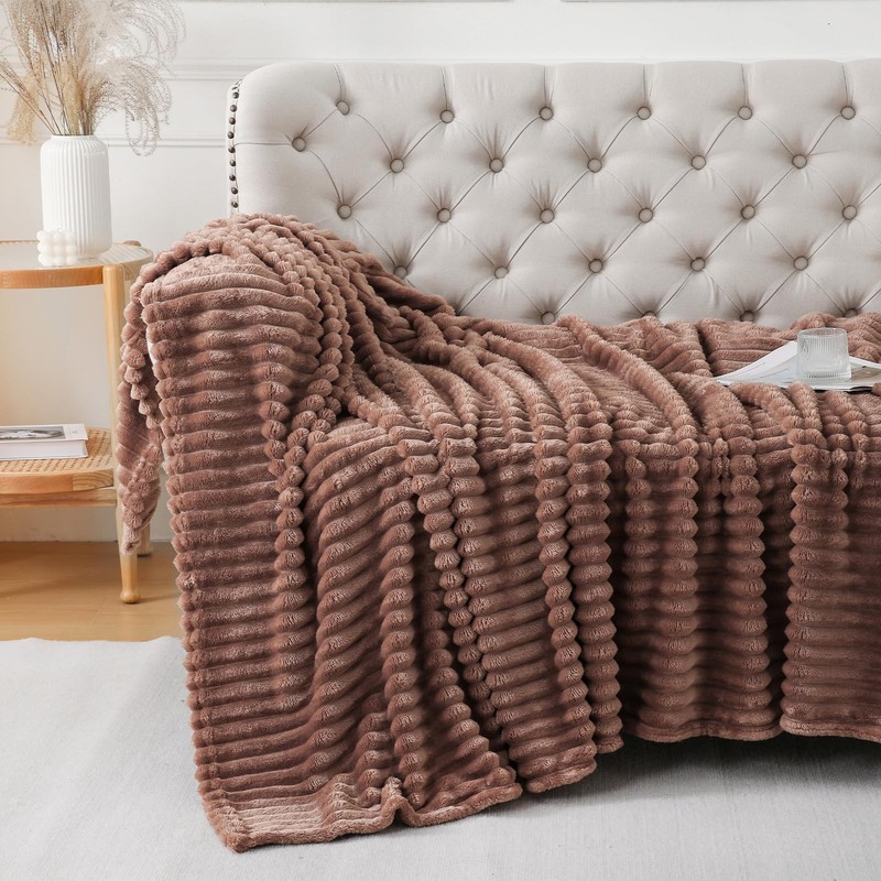 YIICKO Chocolate Throw Blanket for Couch Sofa 60x80 Twin(60"x80"), gallery
