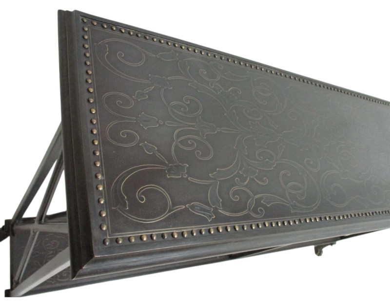 Labarge Hall Console Table Tin Bronze Wrought Iron French Empire gallery