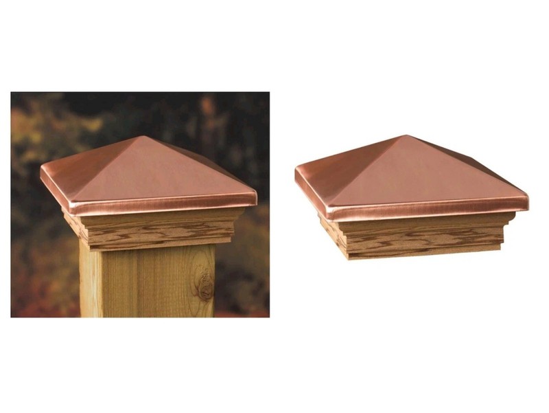 Deckorators 4x4 Victoria High Point Copper Plastic Pine Deck Post Cap 2-PACK gallery