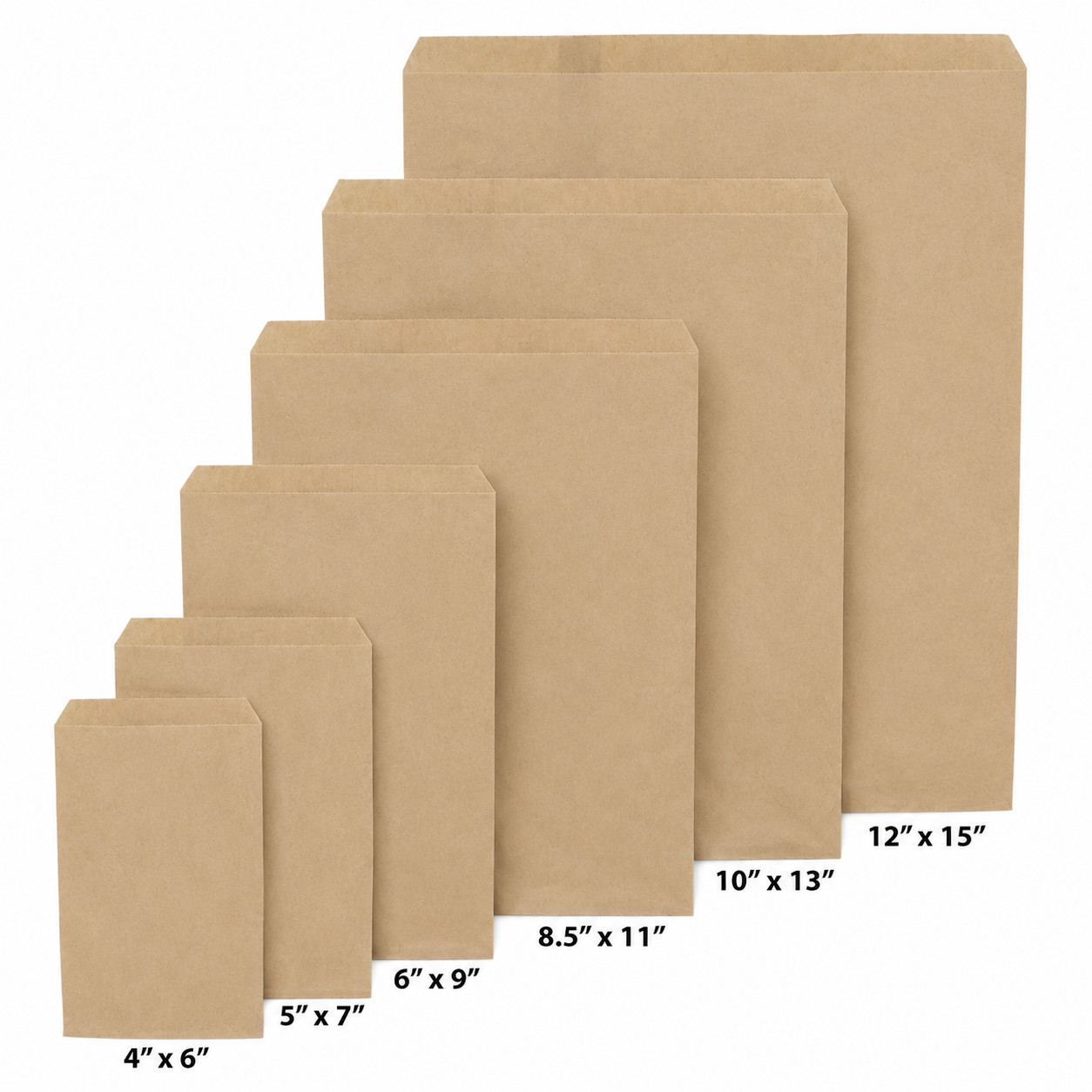 Flat Plain Paper Bags for candy, cookies, merchandise, and more. gallery