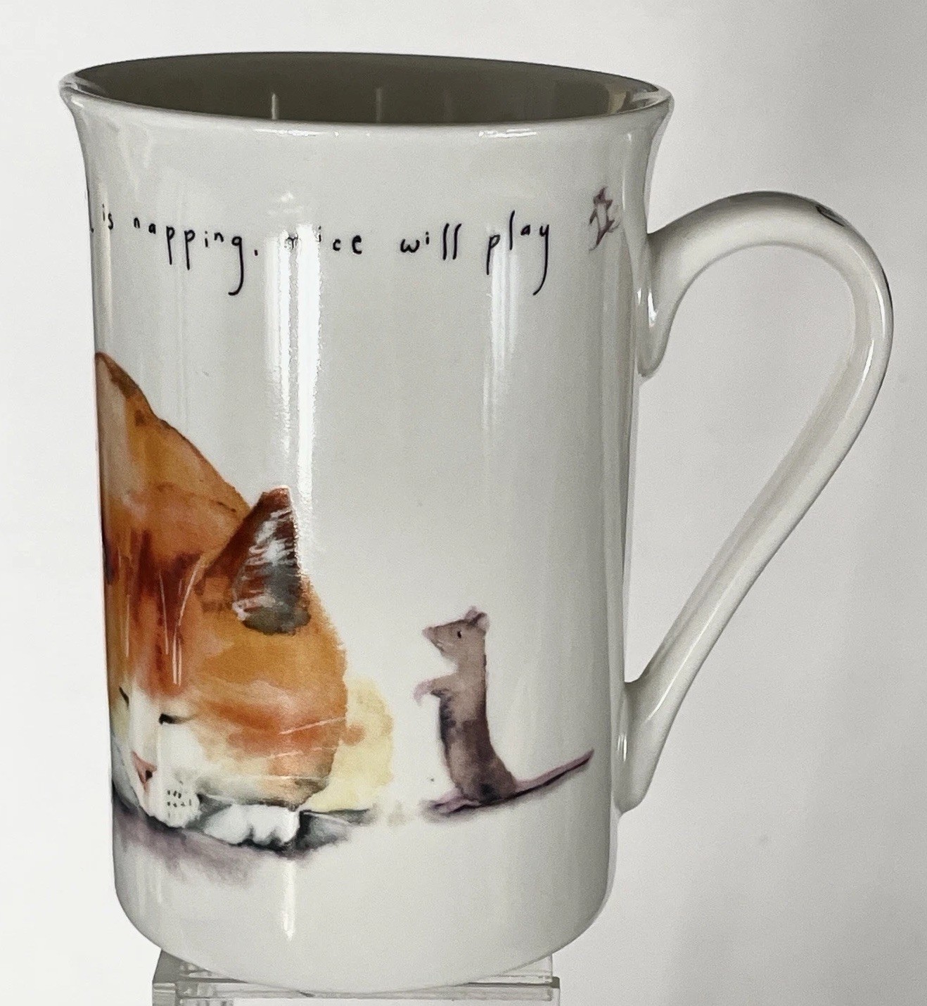 KENT POTTERY PORCELAIN “CAT NAPPING” TEA/COFFEE MUG ~ ~ ENGLAND gallery