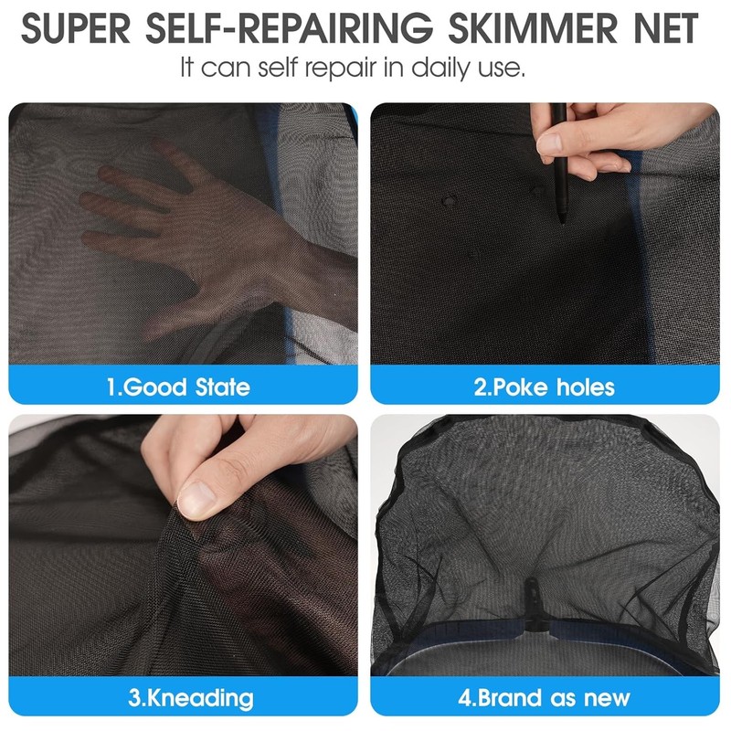 Pool Leaf Rake Net 17.5" Heavy Duty Deep Skimmer for Swimming Pool Cleaning gallery