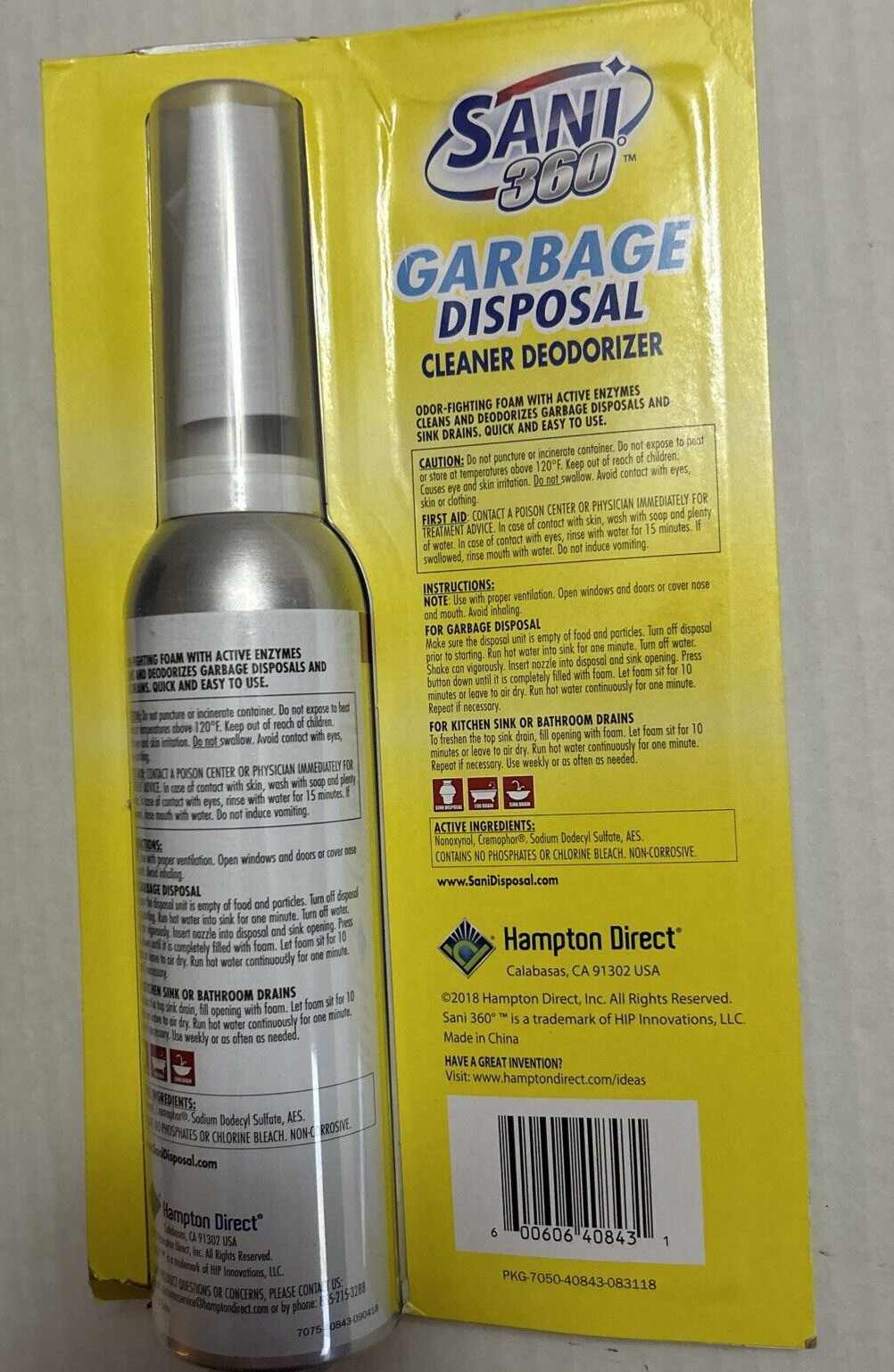 Sani 360 Garbage Disposal Cleaner Deodorizer 10oz | Lemon | As Seen on TV | New gallery