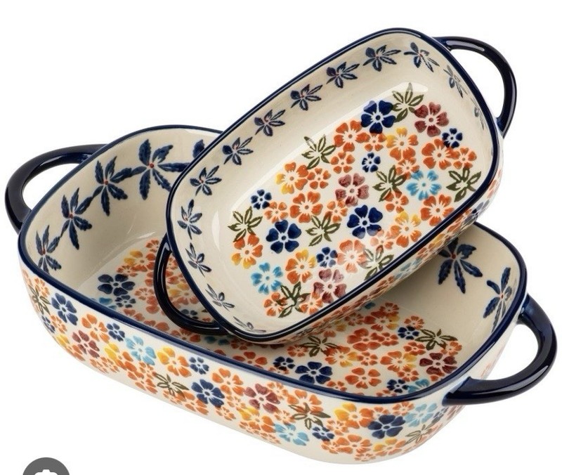 Ceramic Baking Dish Rectangular Bakeware Set Baking Pan, 2 Pc Caidesign gallery