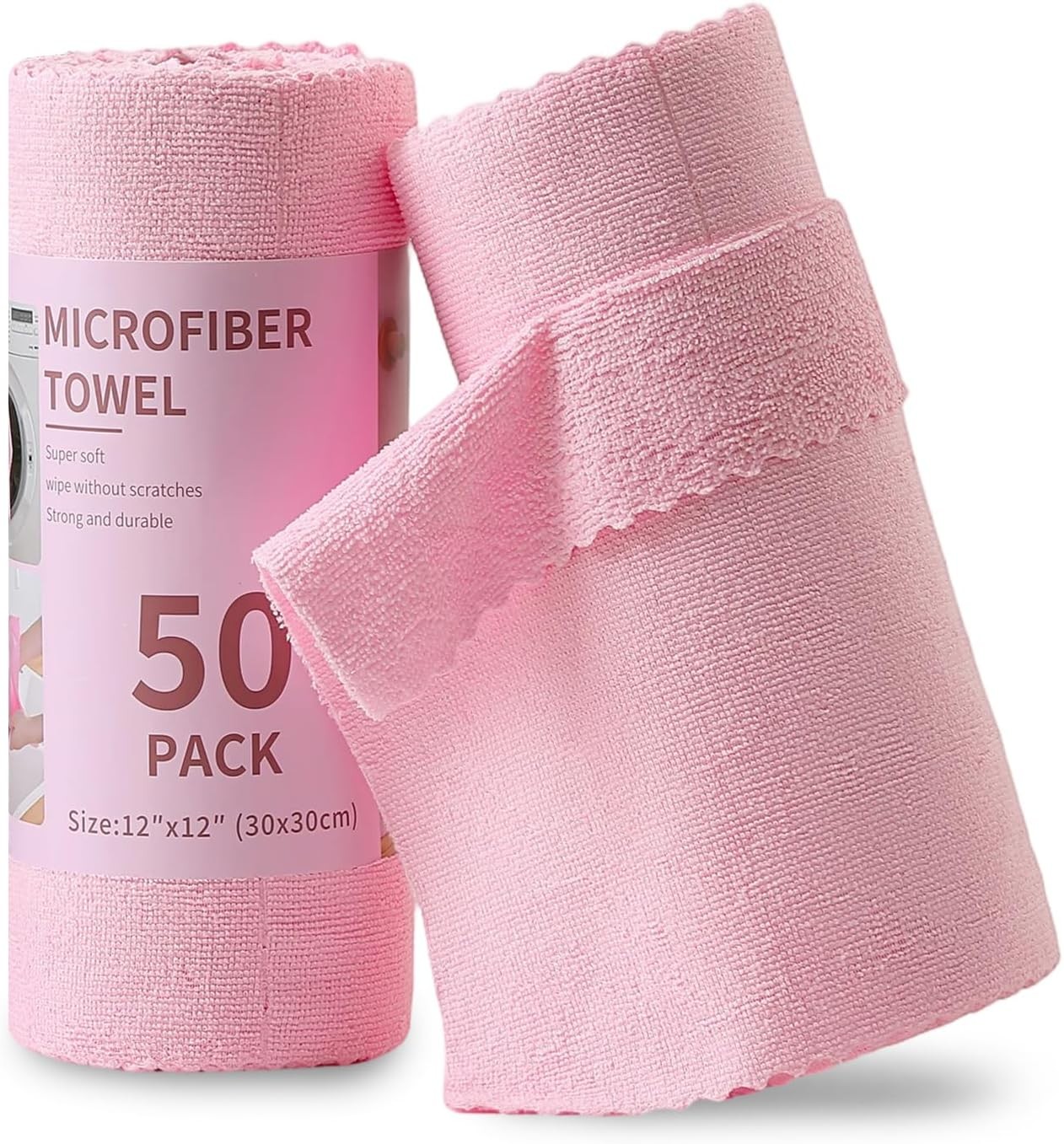 2 Roll Reusable Paper Towels, 100 Sheets Tear Away Microfiber Cloths, Lint Free gallery