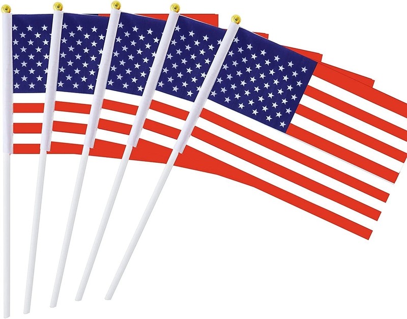 5/10/20/50/100pcs Hand Held Mini Flag USA Canada Mexico Flags on Stick 8x11in gallery