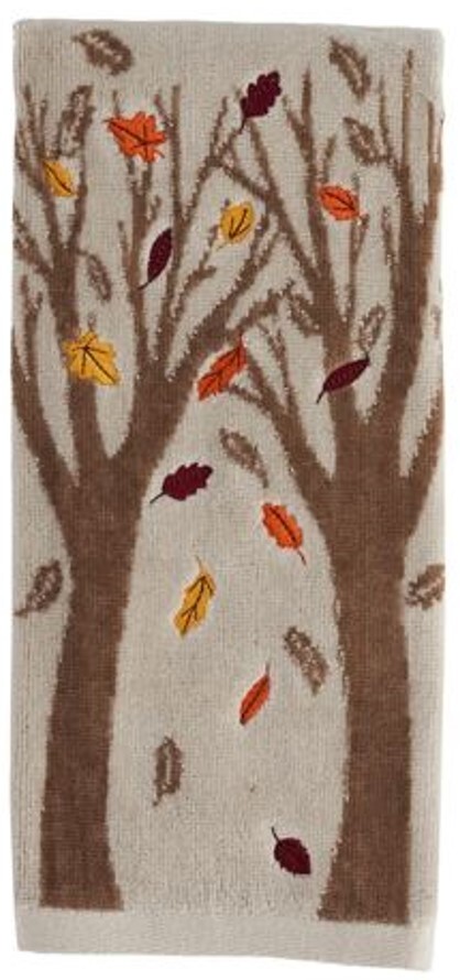 Celebrate Fall Together Trees Jacquard Plush Bath Hand Towel 16 in. x 25 in. gallery