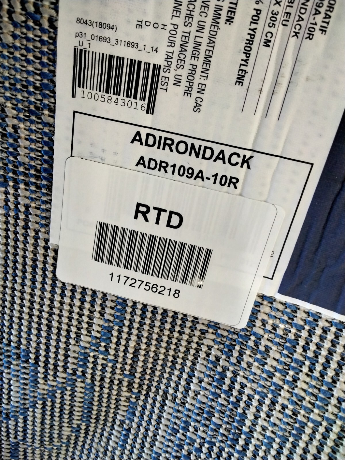 GREY / BLUE 10' X 10' Round Back Stain Rug, Reduced Price 1172756218 ADR109A-10R gallery