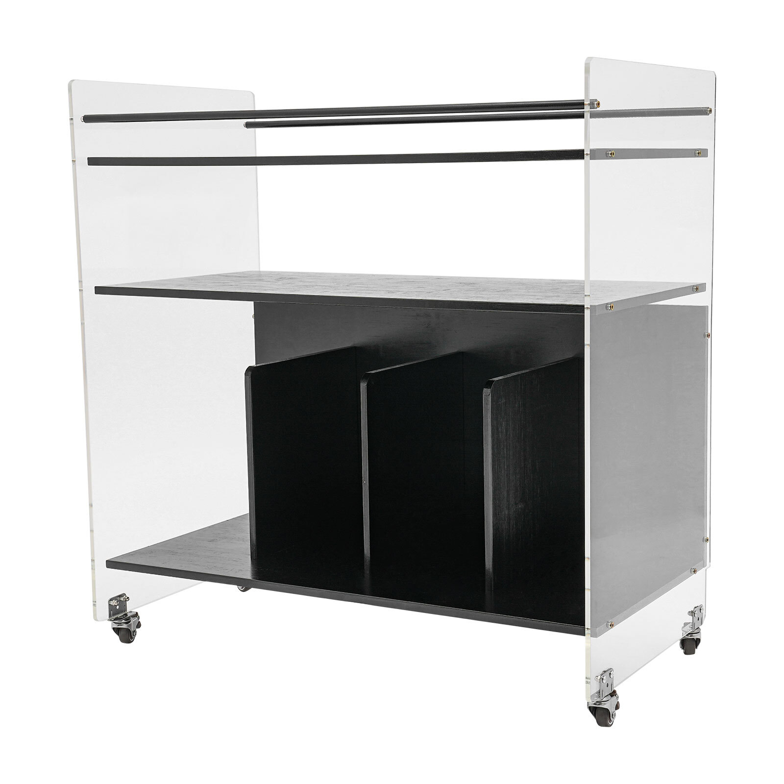 Acrylic End Table,Rectangle Side Table, Bamboo Acrylic Modern End Table gallery