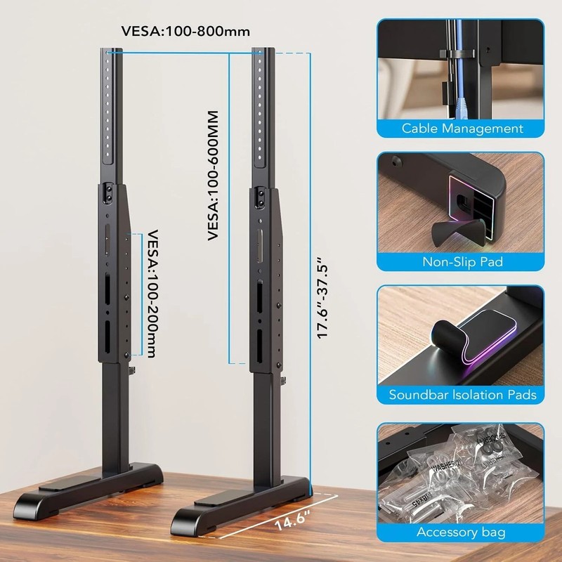 Universal TV Stand, Table Top TV Stand Base Replacement for Most 37 to 86 Inch gallery
