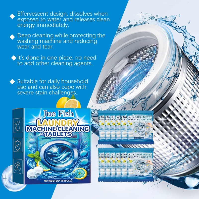 Washing Machine Cleaning Effervescent Tablets - 12 PCS - Deep Clean Formula gallery