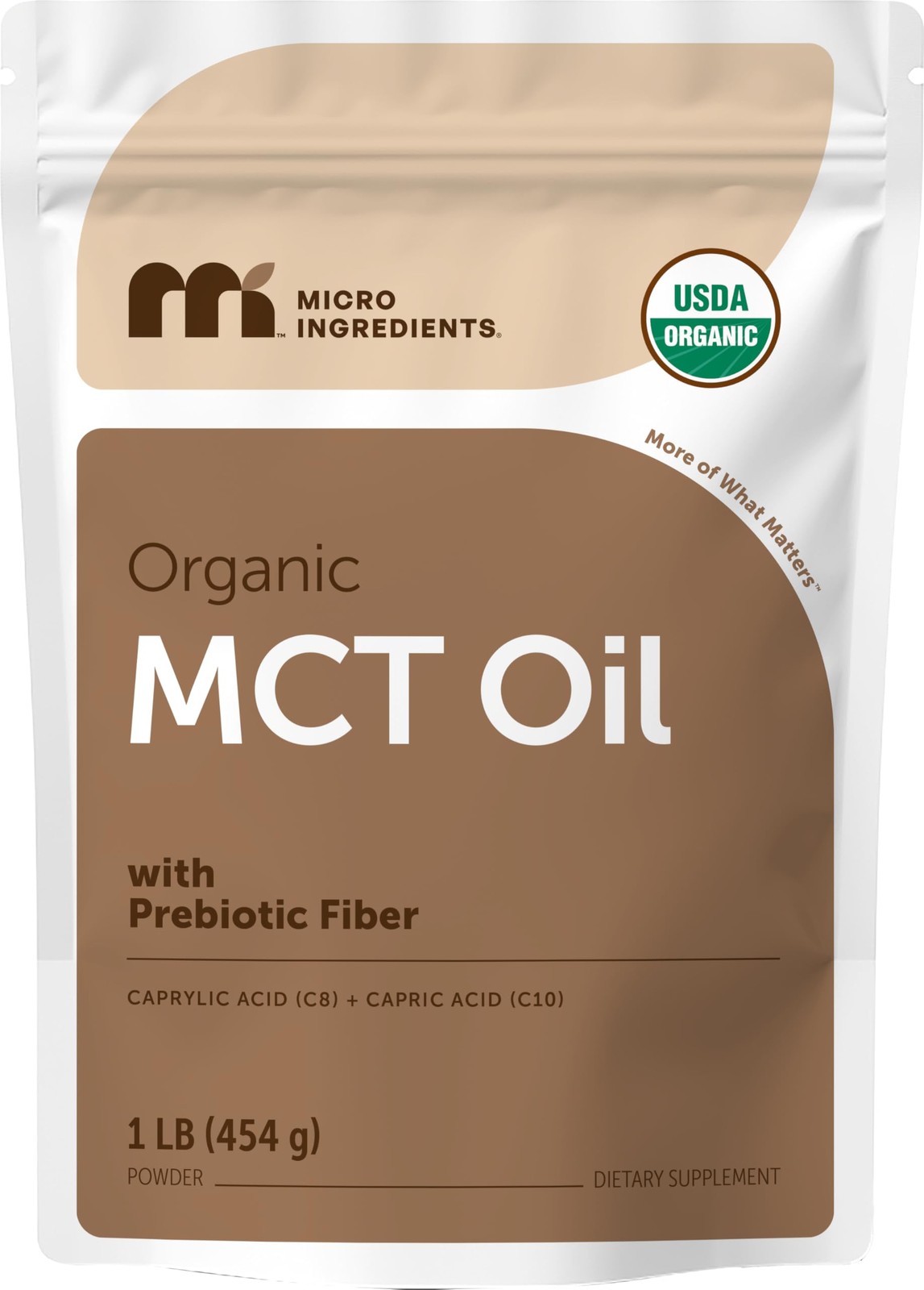 Micro Ingredients Organic MCT Oil Powder with Prebiotic 1 Pound (Pack of 1) gallery