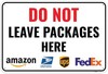 1PC Do Not Leave Packages Here Sign, 12 x 8 Inches - Aluminum - No Deliveries At gallery
