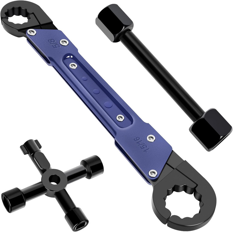 Plumbing Tools, Angle Stop Wrench Angle-On Wrench Kit, Professional Plumbers Wre gallery