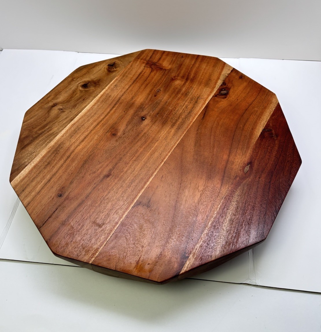 Large 16” Wood Lazy Susan Solid Wood Turntable HEAVY! 7.9lbs gallery