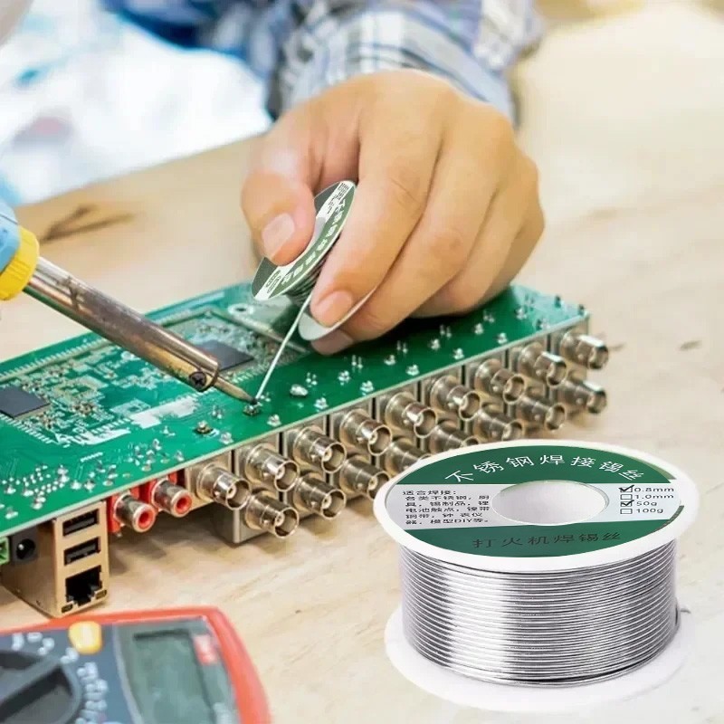 Low Temp Solder Wire Rosin Core for Stainless Steel Aluminum Copper 0.8mm 1.0mm gallery
