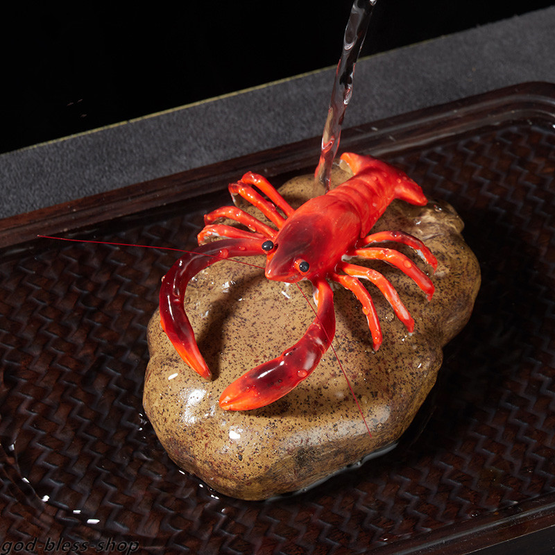 creative tea pet lobsters color change yixing zisha tea play handmade ornament gallery