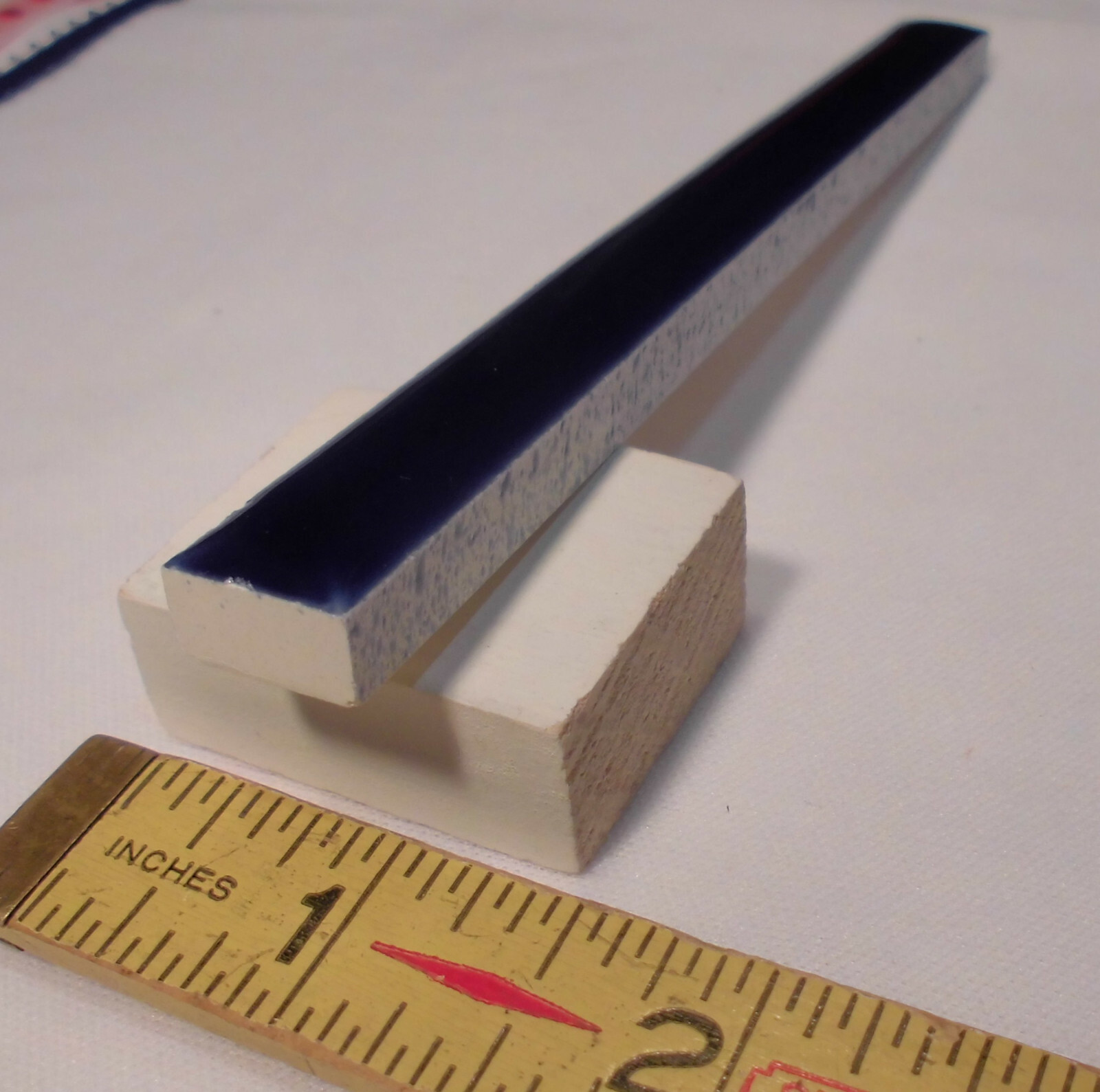 1 pc. *Royal Blue* Ceramic Tile; Pencil - Liner - Sizzle; 1/2" X 6" by A.O. New gallery