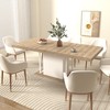 Rectangle extendable dining table for 6-10 people aged effect wood 160-200 cm gallery