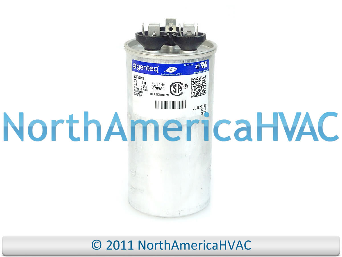 Capcom Dual Run Capacitor 40/5 uf 370 volt Fits ICP Heil Tempstar 1172148 gallery