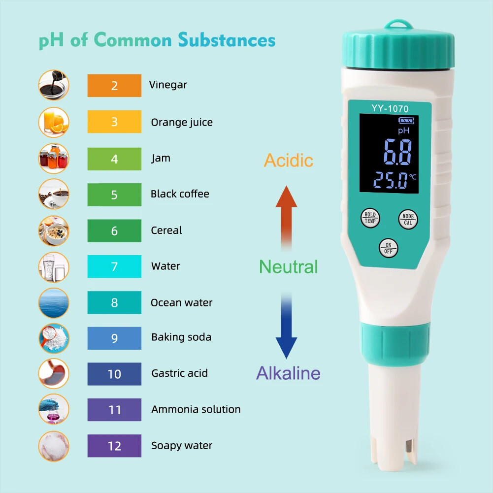 7 In 1 Swimming Pool Chlorine PH Meter Professional SALT/ORP/TDS/EC/FAC gallery