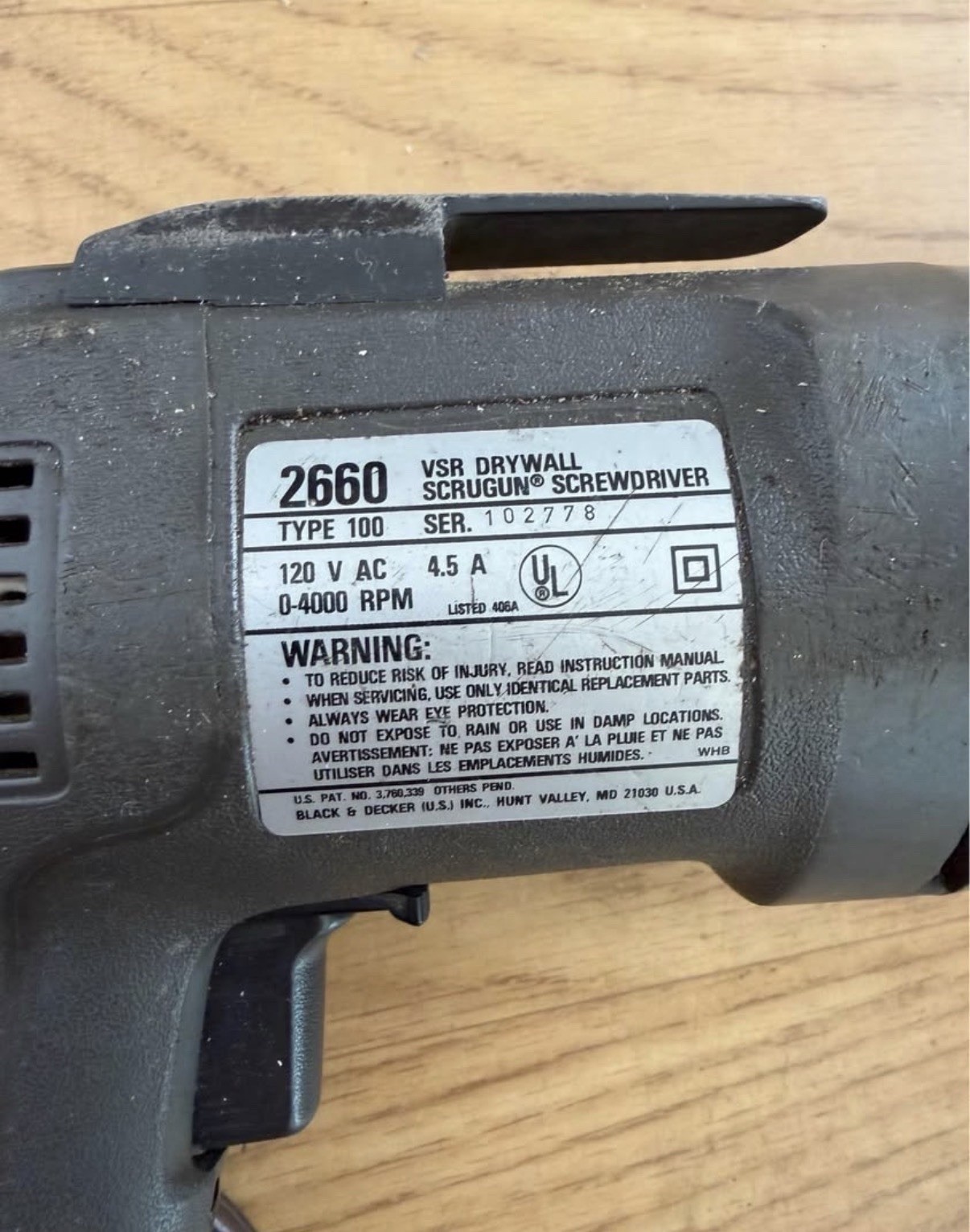 BLACK+DECKER 2660 Drywall Screwdriver Screwgun VSR Heavy Duty 120V 0-4000 gallery
