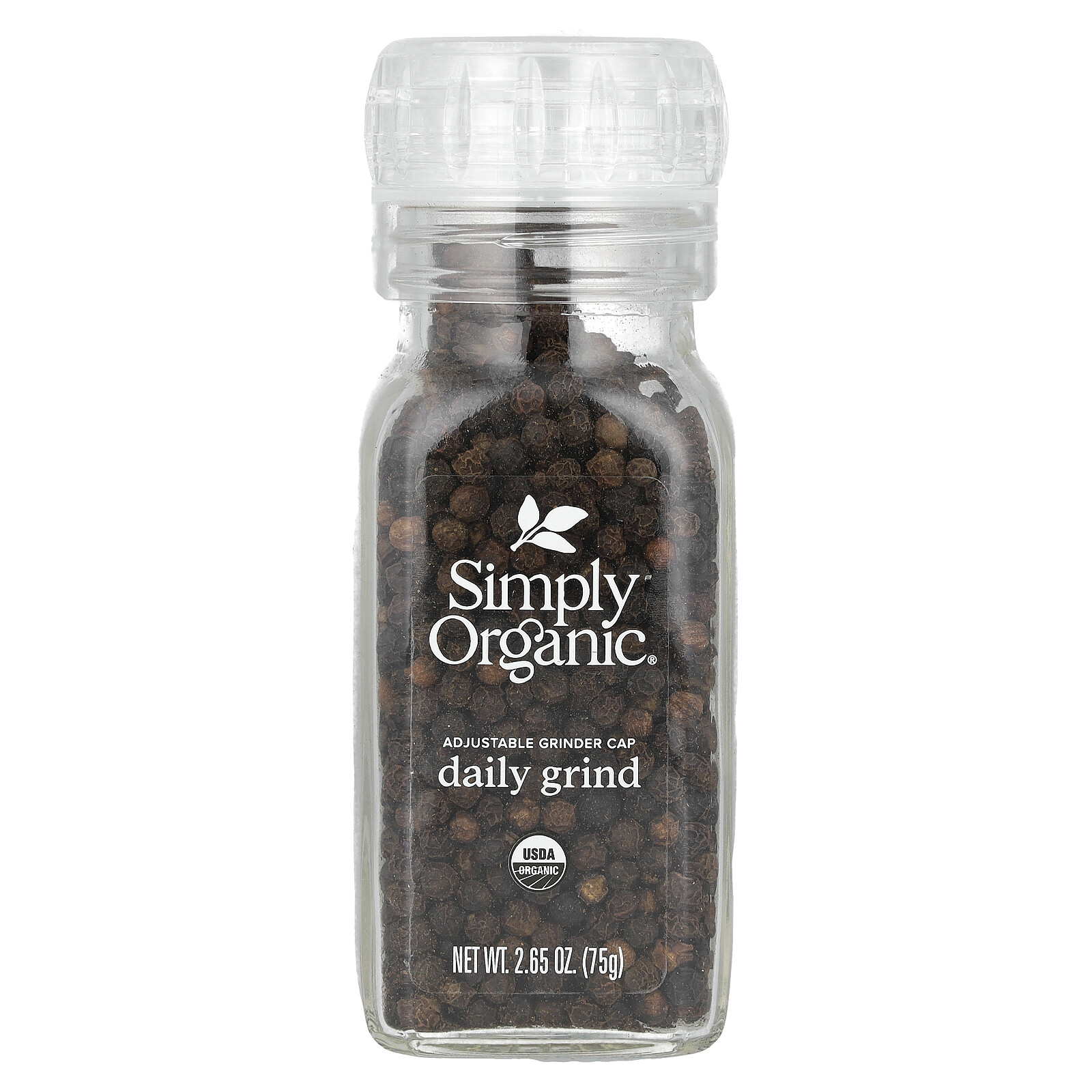 Simply Organic Daily Grind Black Peppercorn 2 65 oz 75 g Kosher, Organic gallery
