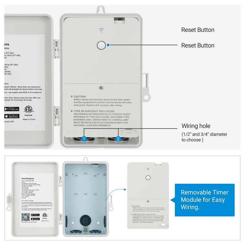 DEWENWILS Pool Timer, WiFi Timer Switch, Heavy Duty 40A 120-277 VAC 2HP ETL List gallery