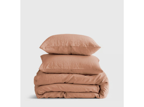 Quince Full/Queen Desert Sunset European Linen Duvet Cover Set. 2 Shams gallery