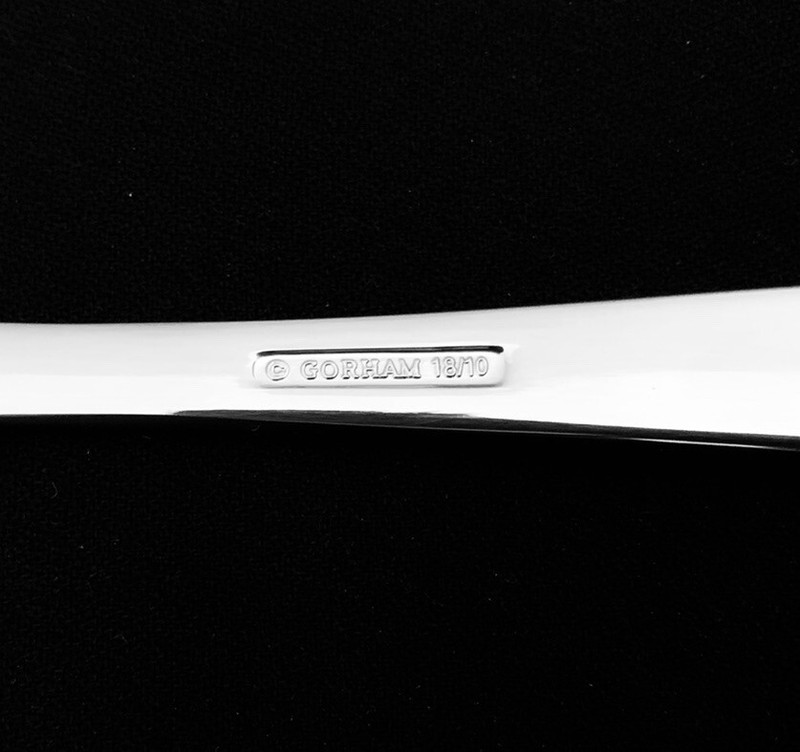New GORHAM Stainless Glossy COLUMN Set Of 4 SOUP SPOONS 7" Flatware 18/10 NEW gallery