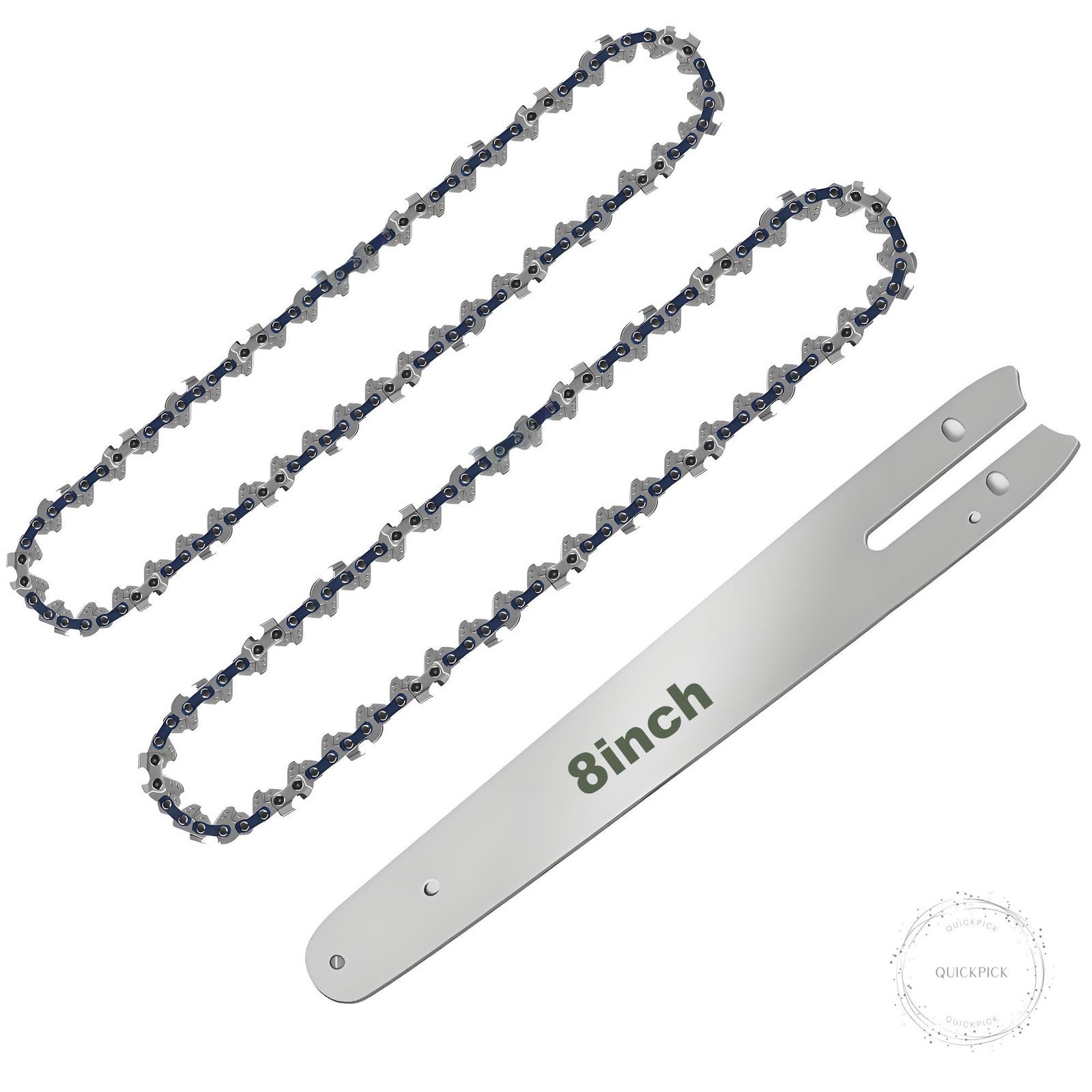 8 Inch Chainsaw Chain Replacement- 2 Chains and 1 Guide Bar for 8 Inch Mini gallery