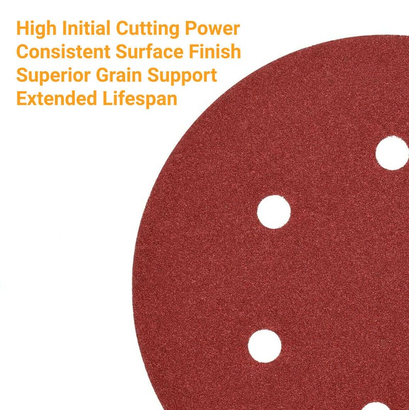 100PCS 6 in Hook Loop Orbital Sander Paper Sanding Discs 60 80 120 180 240 Grit gallery