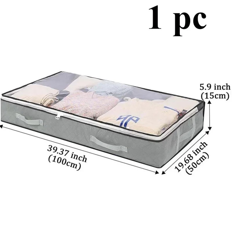 Dustproof Under Bed Storage Bag with Handles for Clothes Bedding gallery