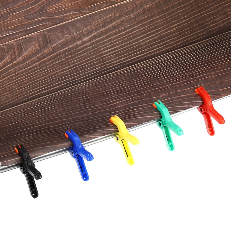 2 Inch Spring Clamps, 4 Pack Plastic Flexible Anti-slip Strong Clips, Blue gallery