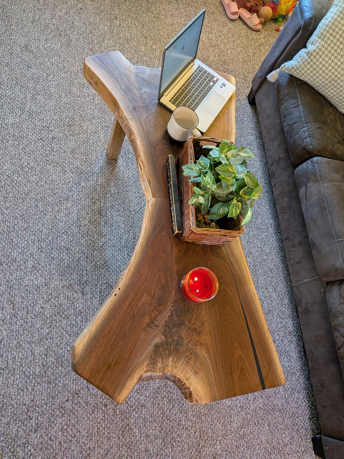 Walnut Live Edge coffee table gallery