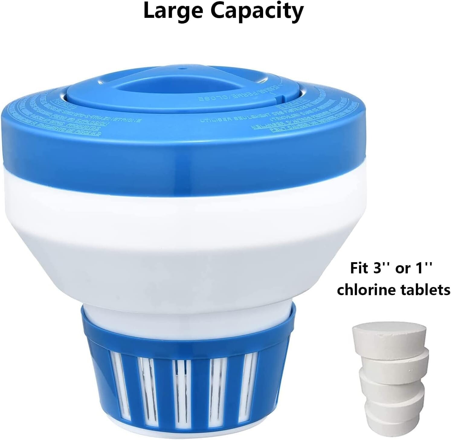 Swimming 7" Pool Floating Chemical Dispenser Floater 1", 3" Chlorine Tablet Tabs gallery