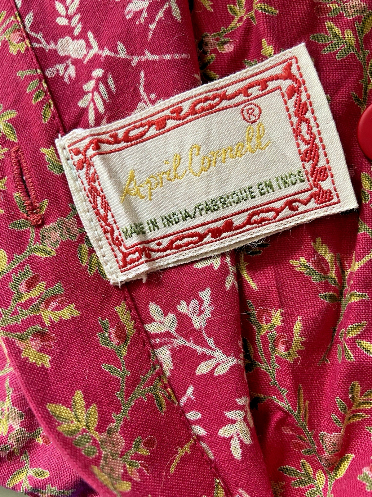 VTG April Cornell Cottagecore Floral Pillow Cover~15x15~100% Cotton gallery