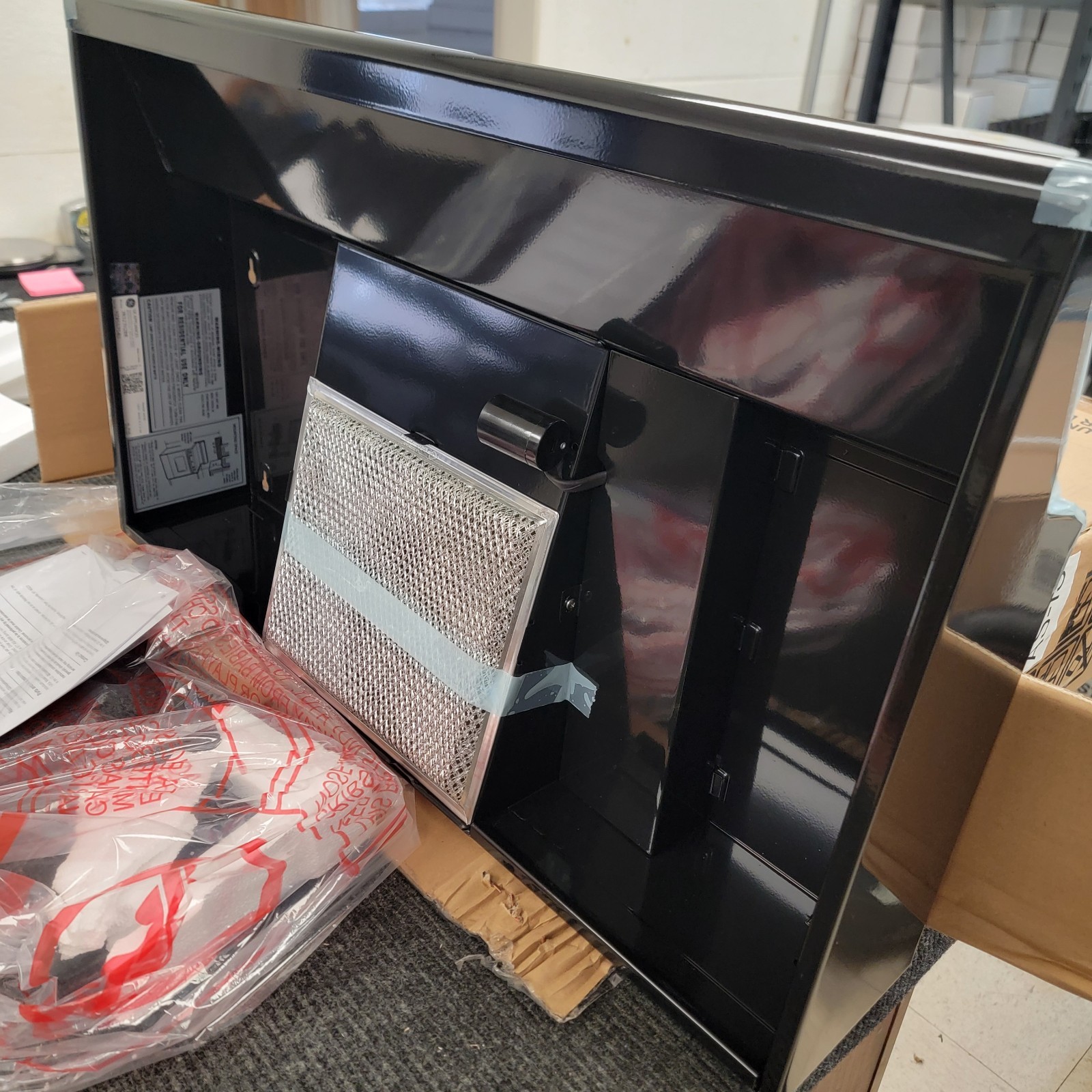 GE Non-Vented Standard Range Hood | Black | JN327HBB gallery