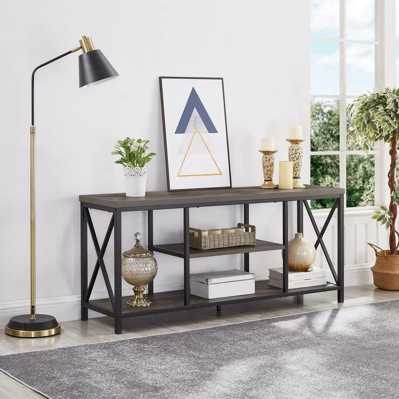 Rustic Grey Coffee Table & 55" TV Stand for Stylish Living Rooms gallery