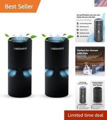 Small Ionic Air Purifier for Home & Bedroom – Silent HEPA Filter – Covers 250…