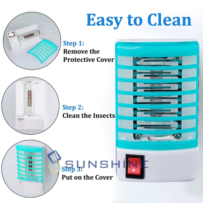 2PPC Electric Plug in Mosquito killer Zapper Lamp Indoor Fly Bug Insect LED Trap gallery