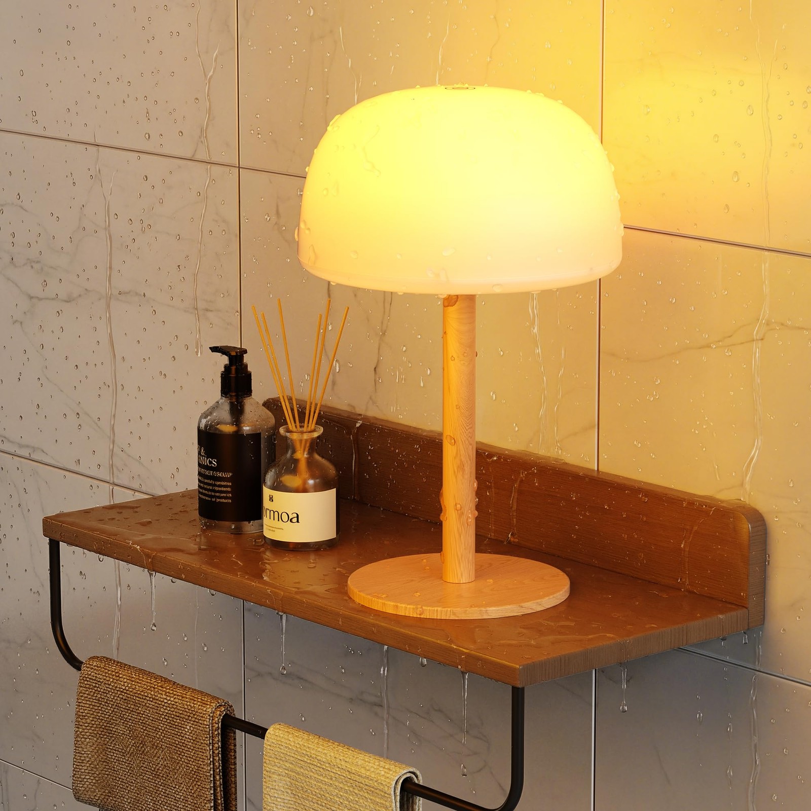IP65 Shower Lamp Waterproof, 7500mAh Rechargeable Shower Lights for Inside Sh... gallery