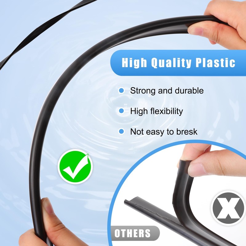 75pcs Pool Coping Strips, Above Ground Liner Clips Set for 75 pcs, Black gallery