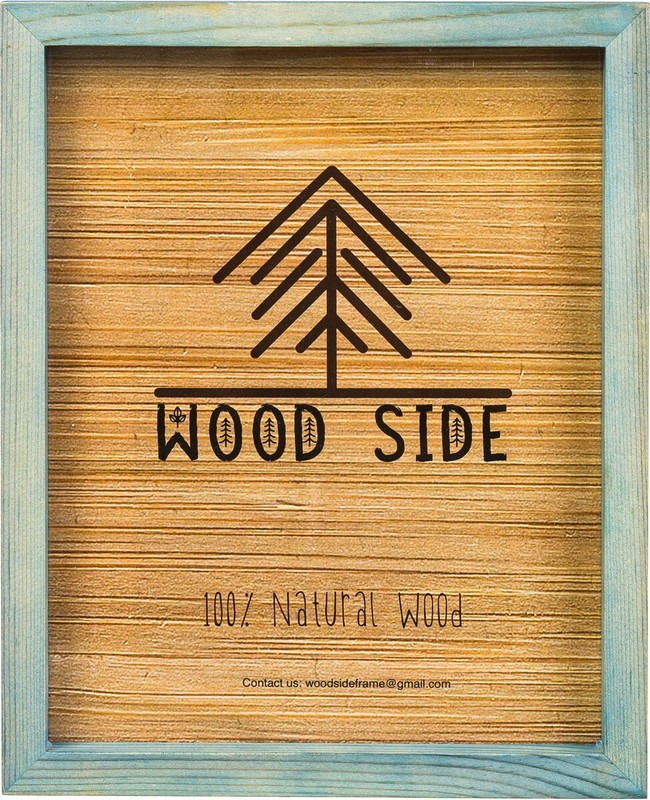 Rustic Colorful Wooden Picture Frames - Natural Solid Wood with Thick Borders gallery