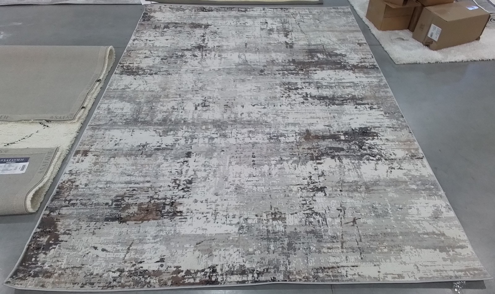 IVORY / GREY 6'-7" x 9'-6" Back Stain Rug, Reduced Price 1172794193 ALA448A-7 gallery