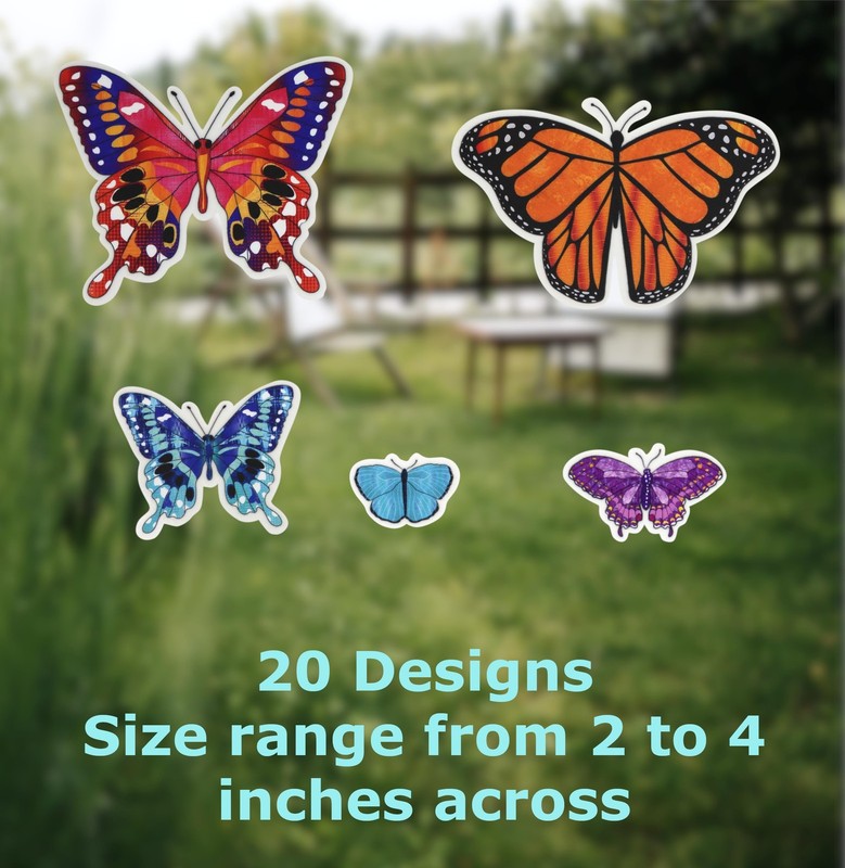 100-Count Static Cling Vinyl Window Decorations, Butterflies (5 Sheets of 20) gallery