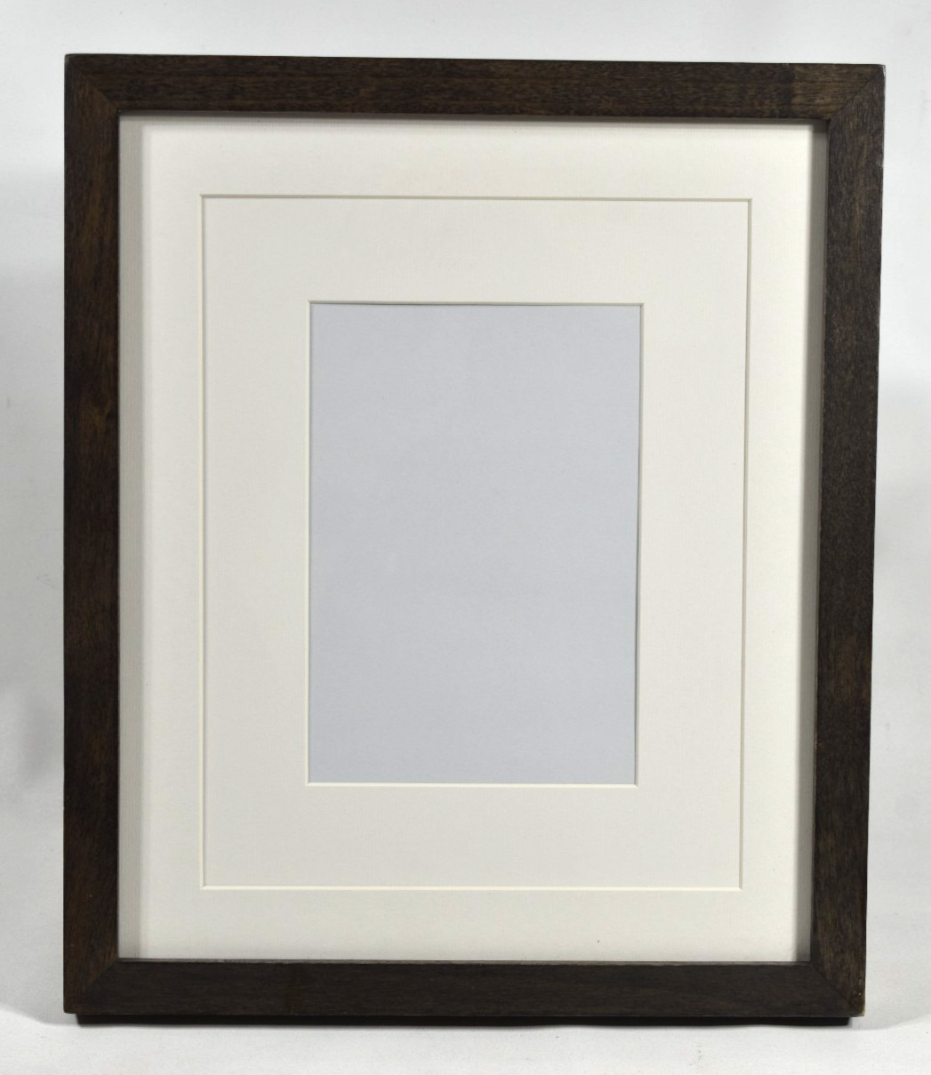 Pottery Barn Wood Gallery Frame 11x13 Charcoal 2 Mats Photo Picture Frame READ gallery