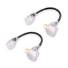 2-Pack 2 Outlet Short Extension Cord - 1Ft, 13A/1625W, Pigtail Extension Cord wi gallery